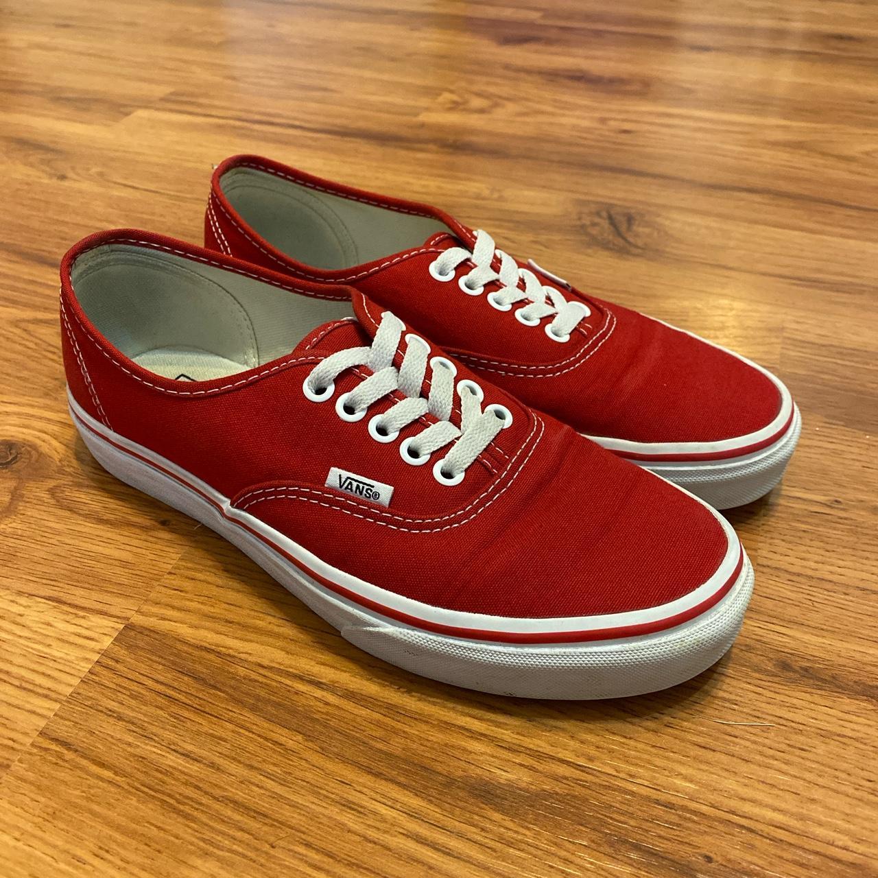 Red Authentic Vans Size Mens 7womens 85 Comes With Depop 2788