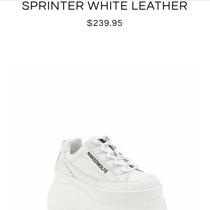 Naked Wolfe Sprinter White Leather Platform Sneakers - Depop