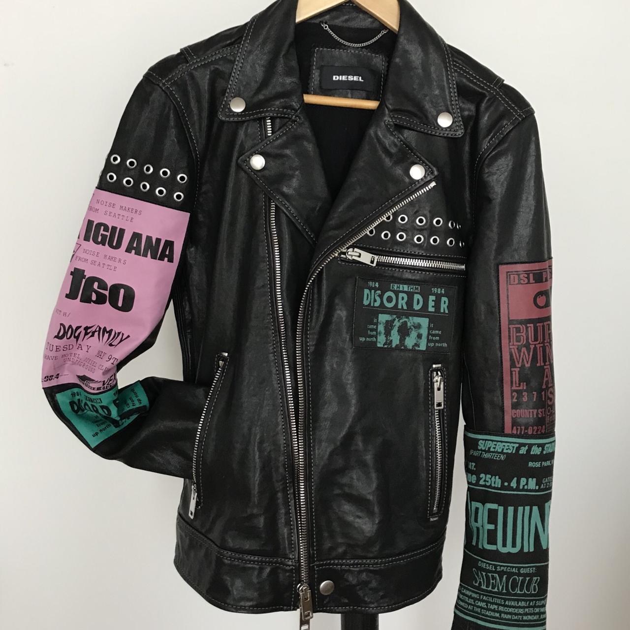 diesel disorder leather jacket