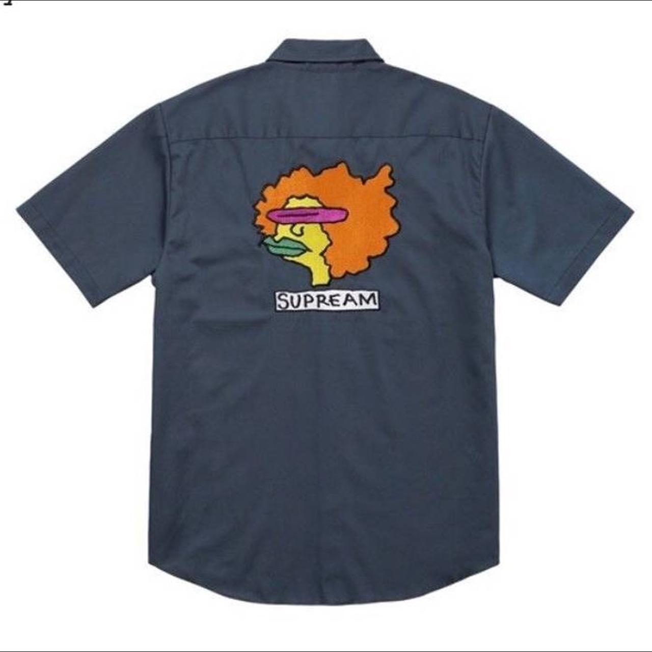 Supreme Gonz Work Shirt In navy Worn once