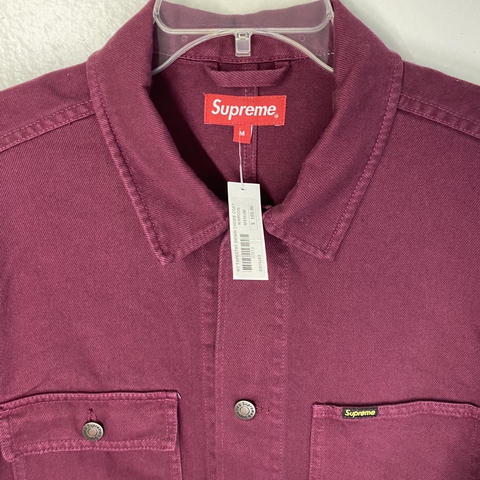 Supreme NY tapestry denim chore coat Worn once. Like... - Depop