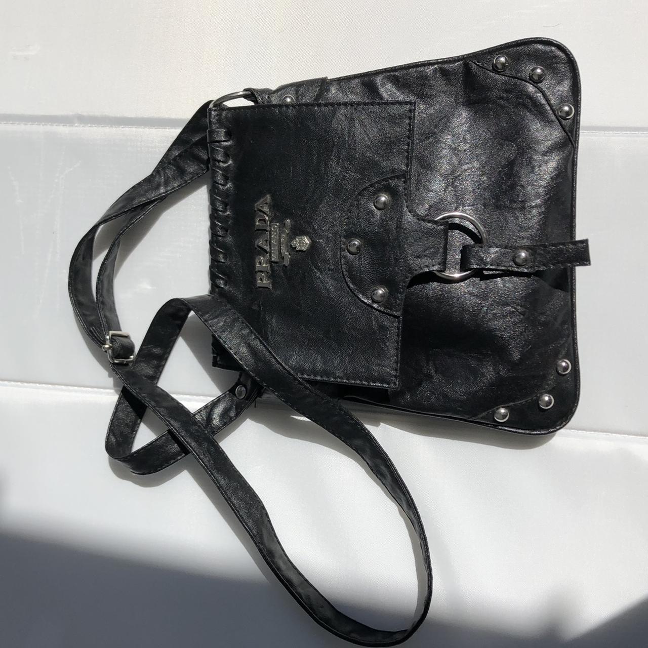 Prada SS99 Black Leather Crossbody Bag - Ākaibu Store
