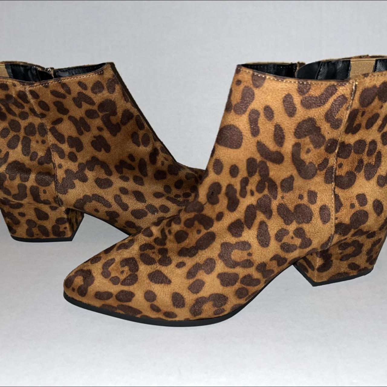 Suede hot sale leopard booties