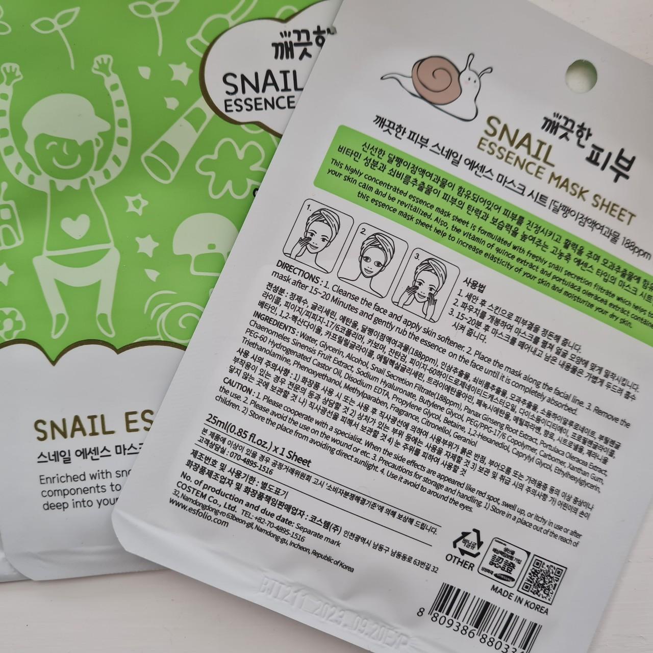 3 x Esfolio snail essence mask >Purchased from... Depop