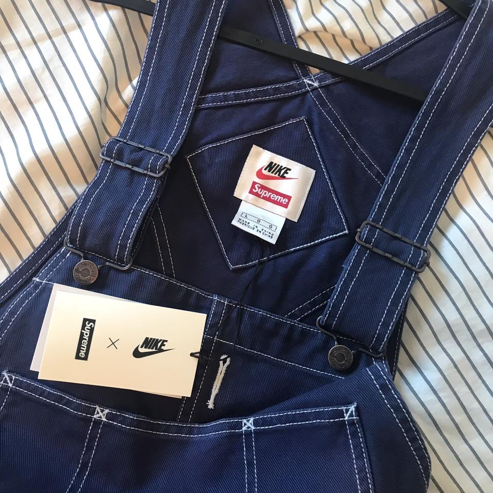 Supreme X Nike Overalls In Navy Twill From F/W... - Depop