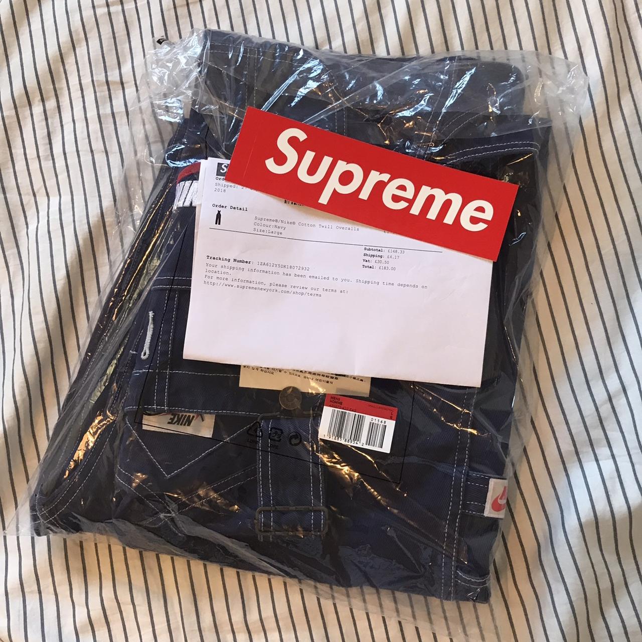 Supreme X Nike Overalls In Navy Twill From F W