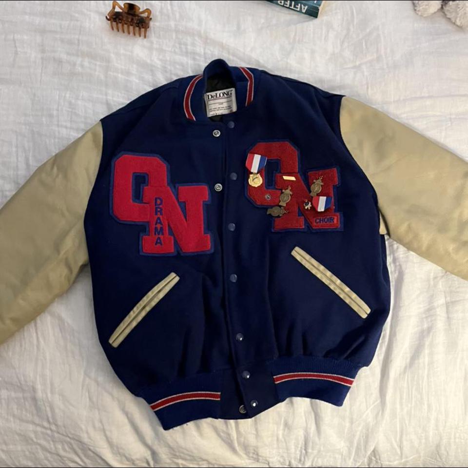 Miami Dolphins Vintage Varsity Jacket Size - Depop