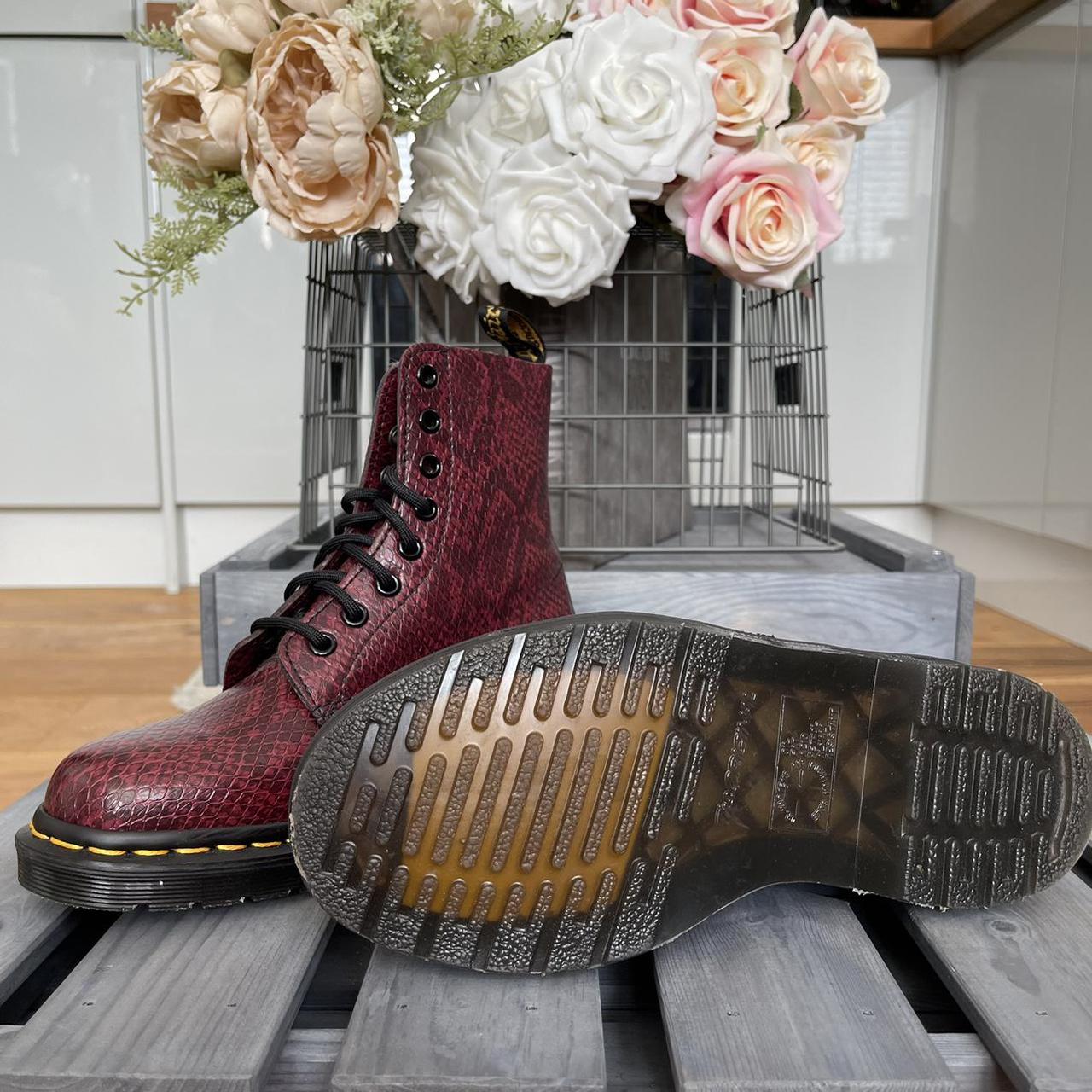 Dr MARTENS 1460 Snake Boots Wine Red VIPER Snake. Depop