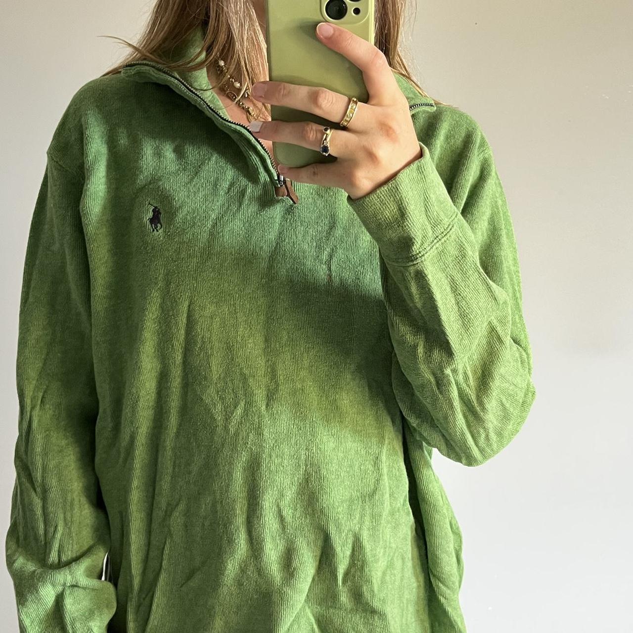 ralph lauren green quarter zip