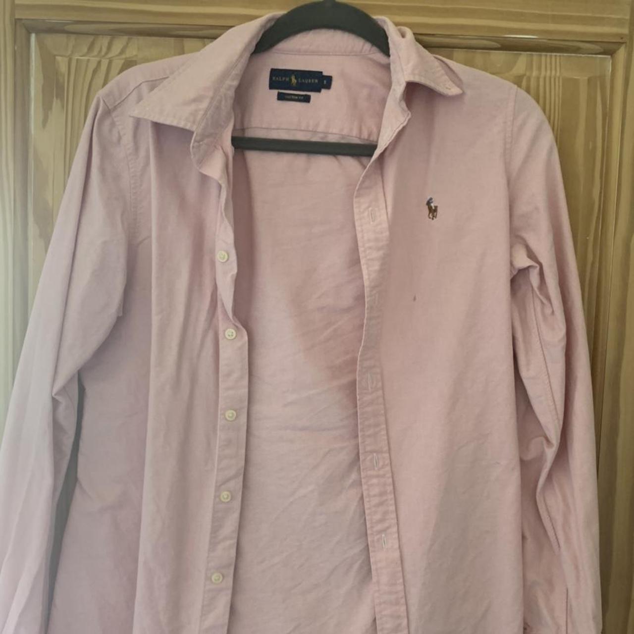 Ralph Lauren Pink shirt Size S (8/10) Small mark... - Depop