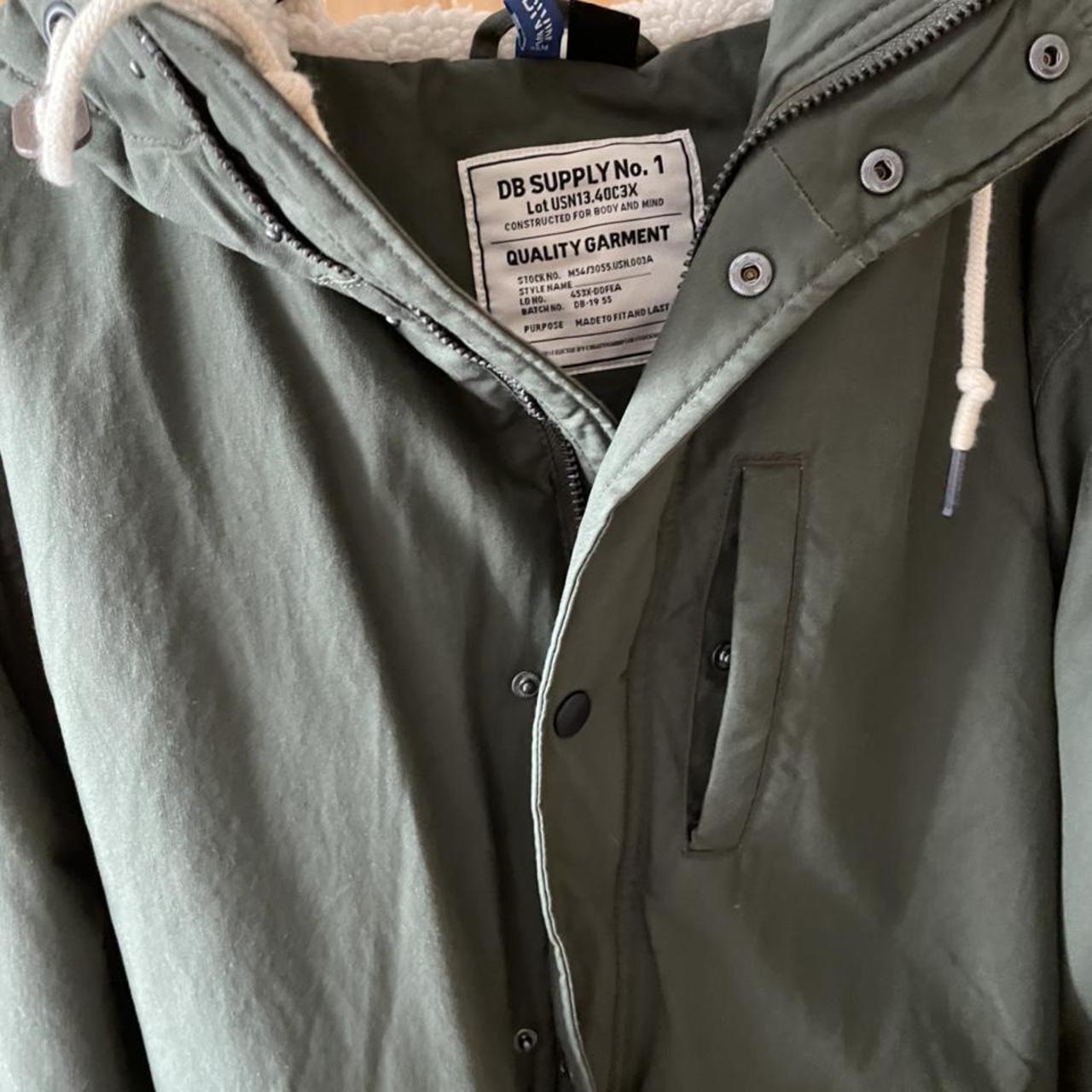 Men’s Khaki green Parka coat size Medium Pm for... - Depop