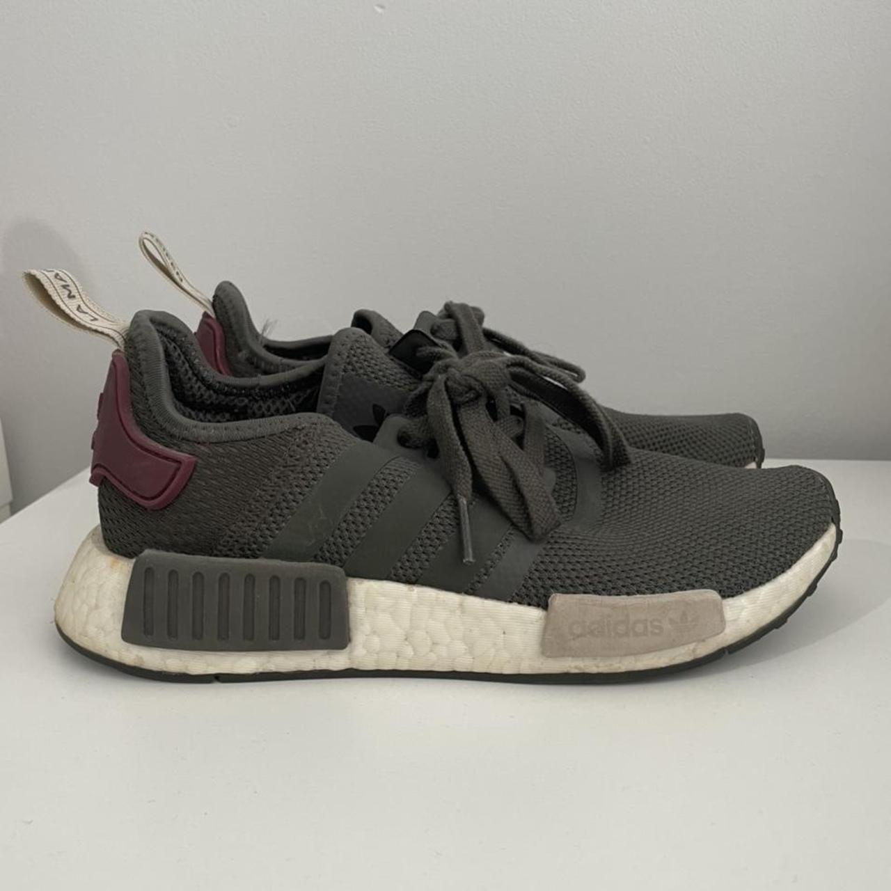 Adidas nmd green maroon sale