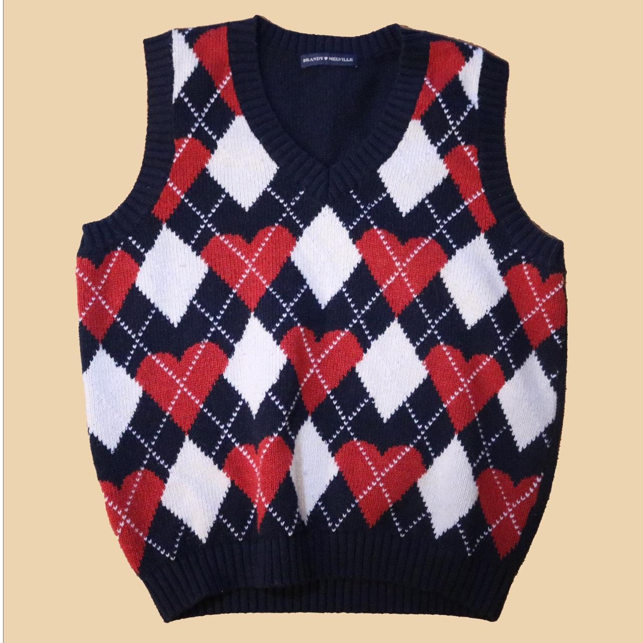 Brandy Melville Heart Sweater vest 🍒 Super cute and... Depop