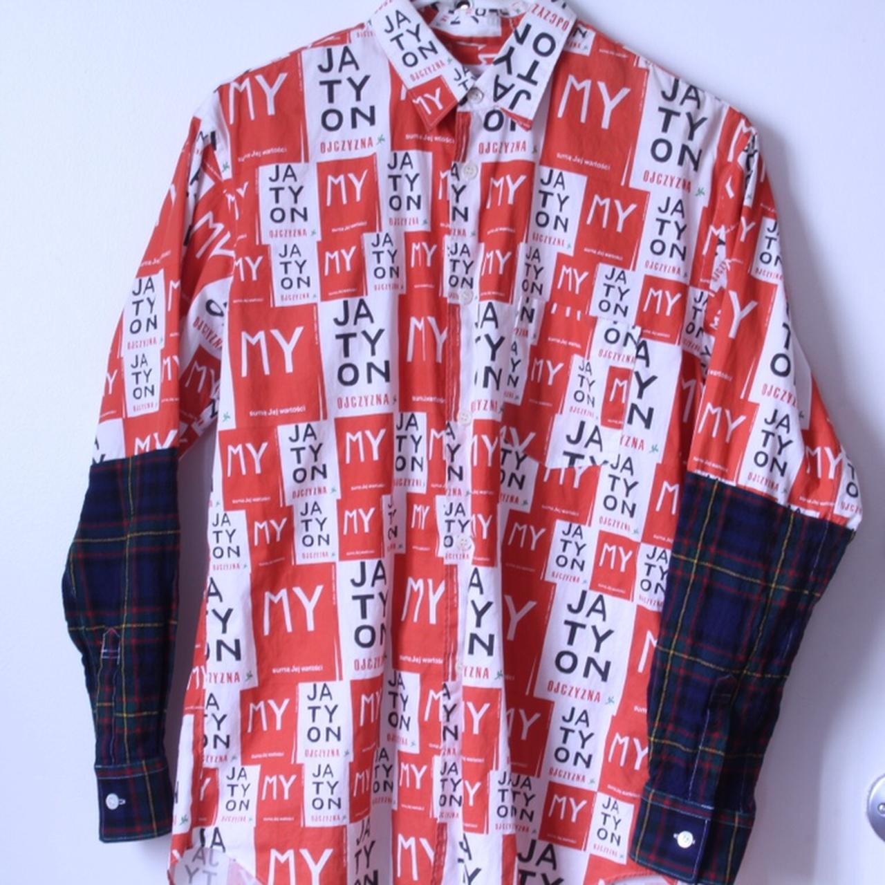 FINAL DROP Commes De Garcon Shirt Cut and Sew Size... - Depop