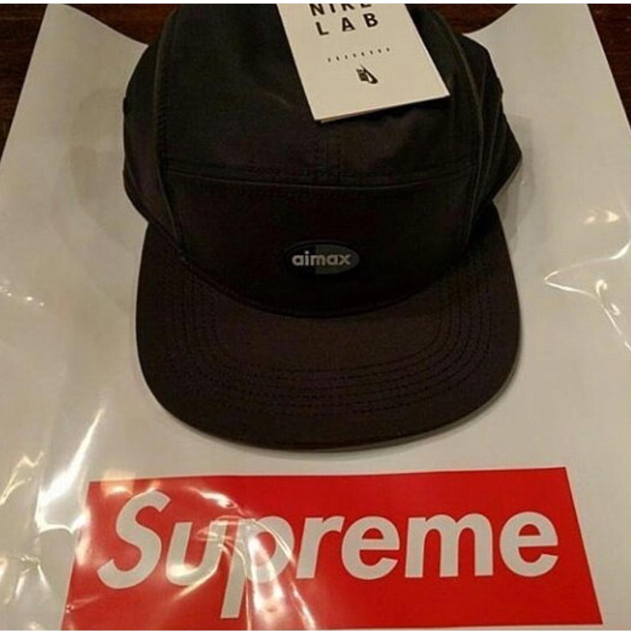 supreme nike air max running hat black