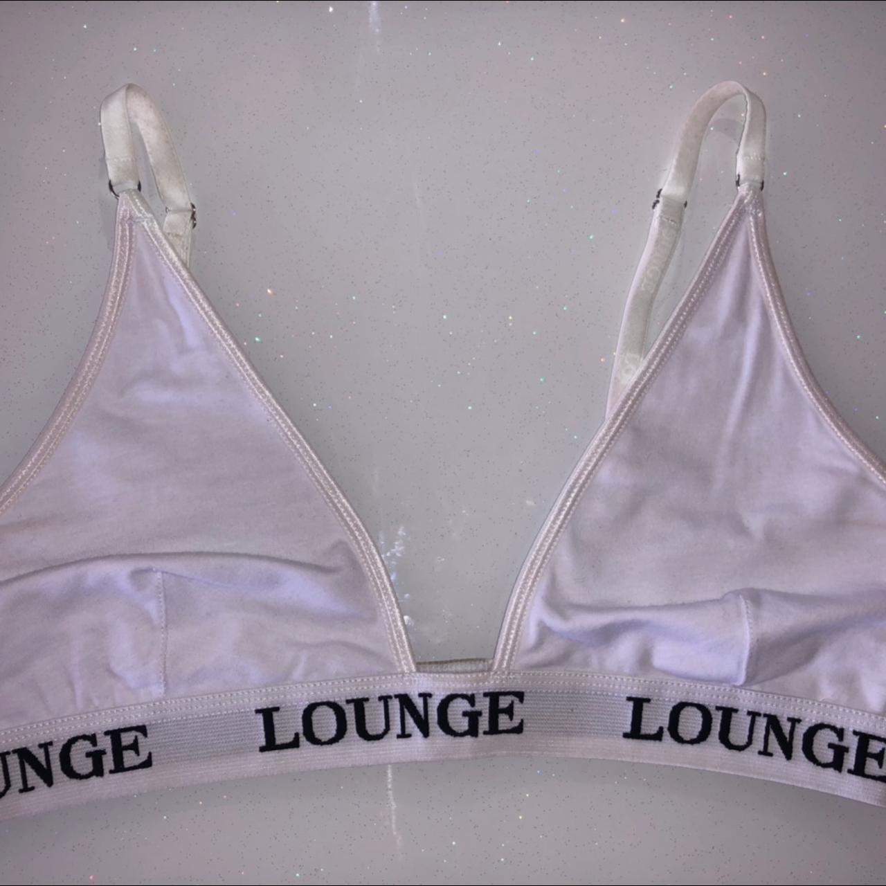 White lounge underwear bralet size (S+) on the