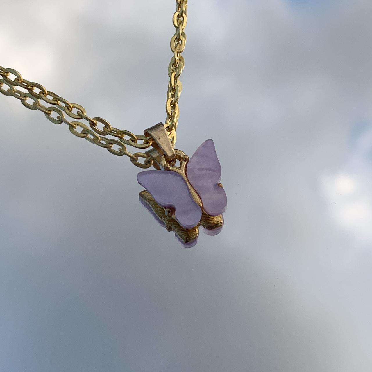 Product Image 1 - purple butterfly necklace

• the necklace