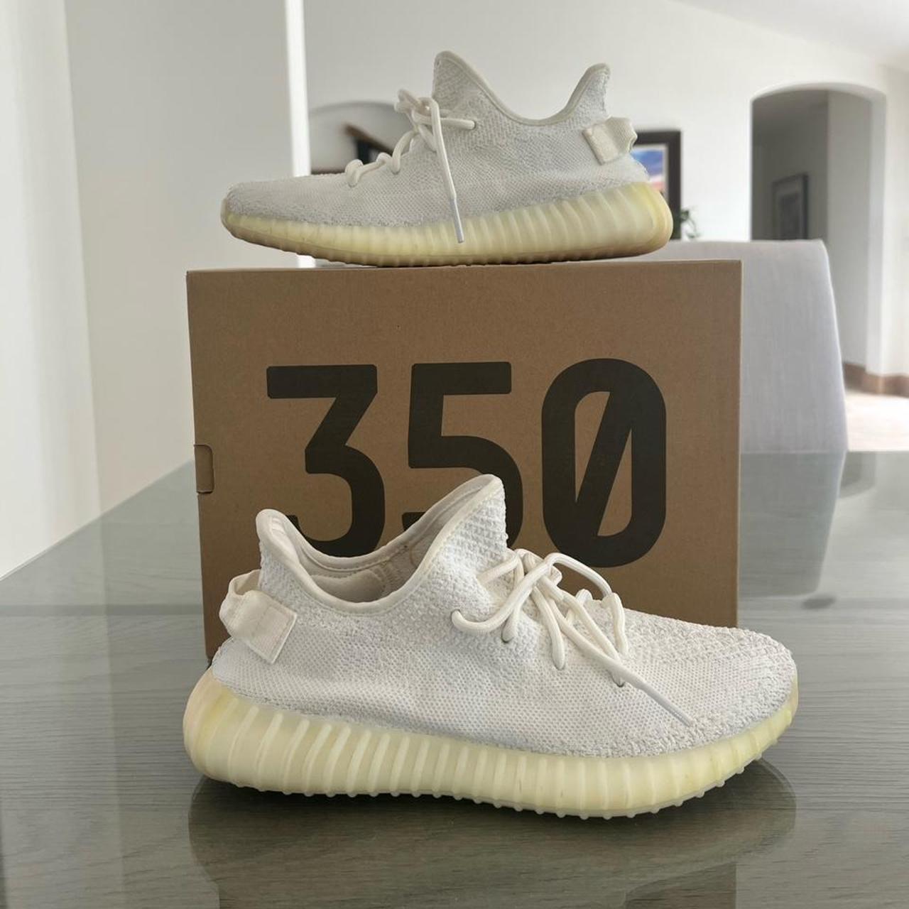 YEEZY BOOST 350 White yeezys barely worn come. Depop