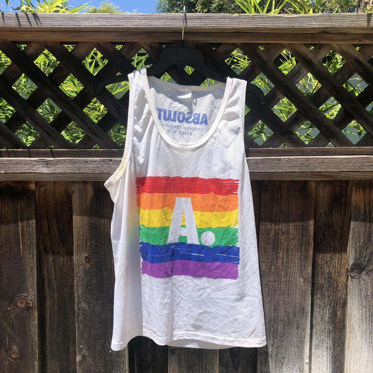 gay pride flag tank top