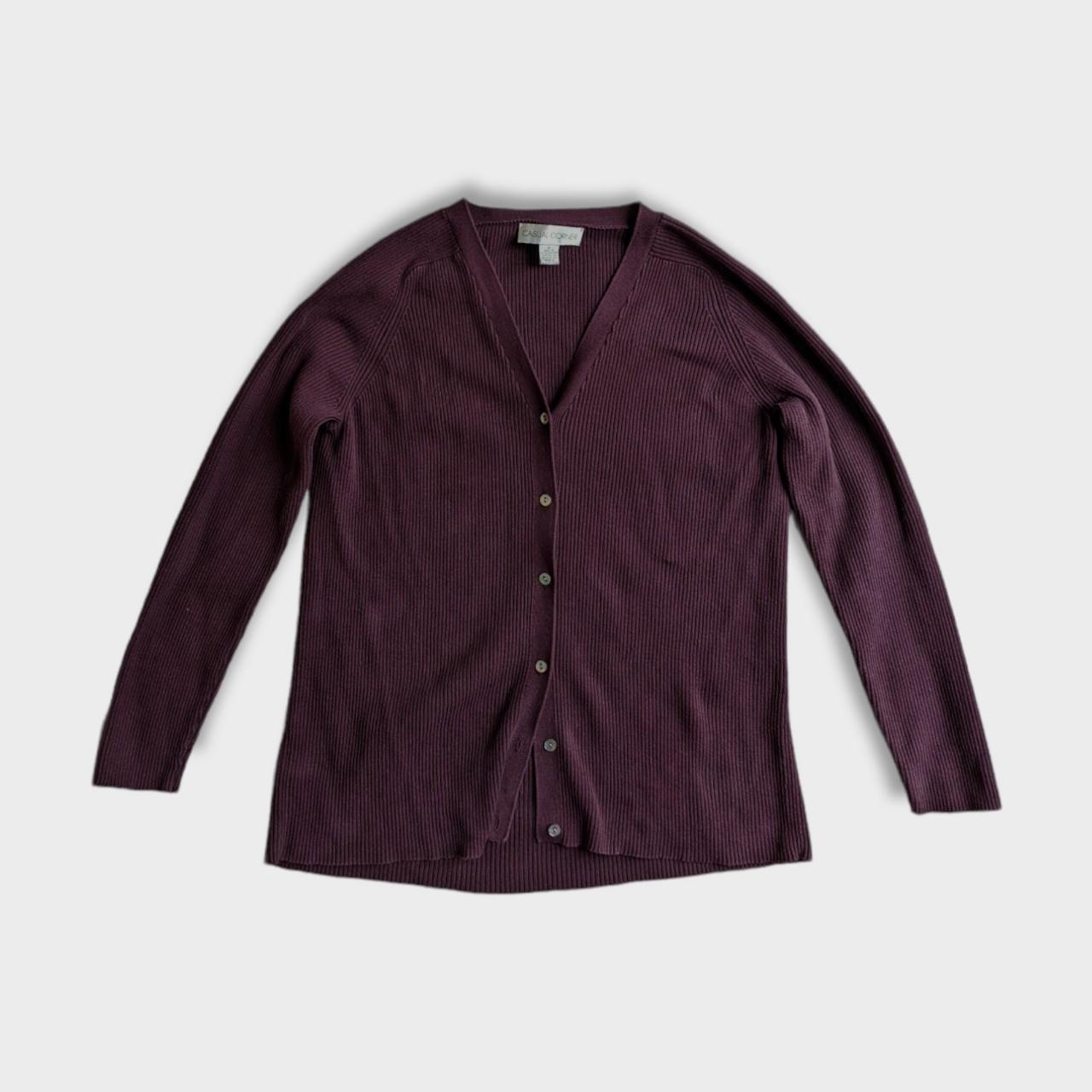 Casual Corner Women's Purple Cardigan | Depop