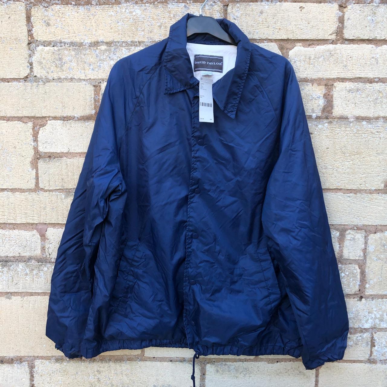 Vintage - David Taylor Navy coach jacket, was being... - Depop