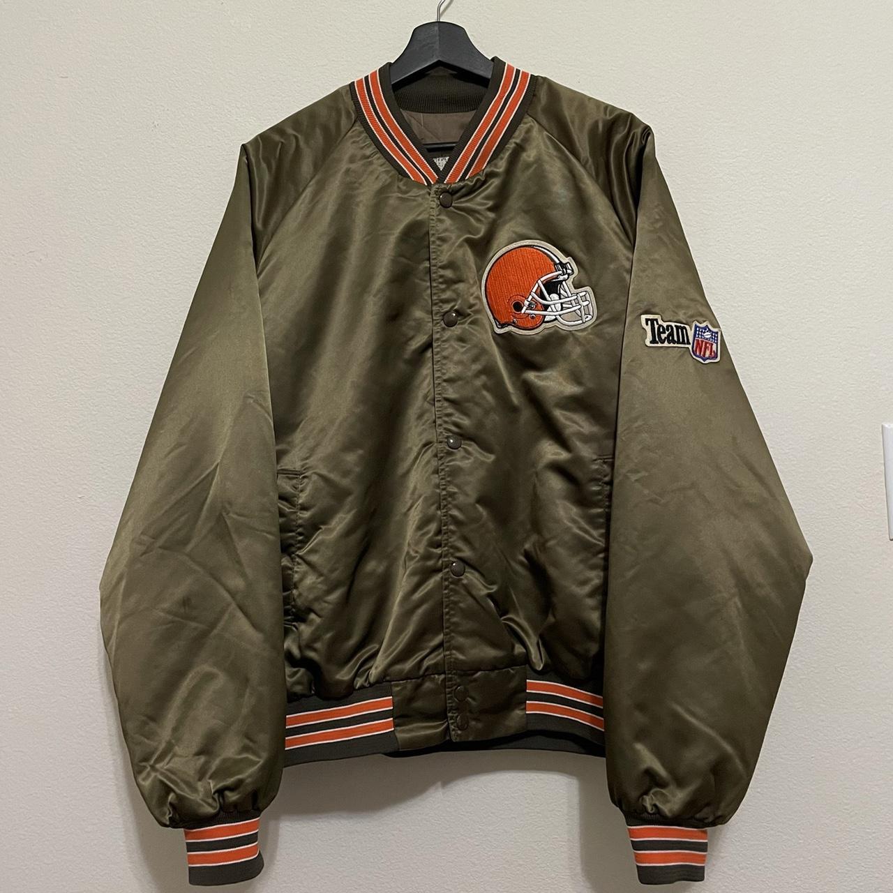 Vintage Cleveland Browns Bomber Jacket XXL Any - Depop