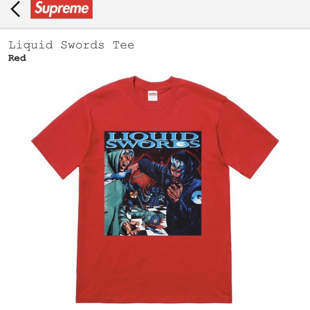 Supreme GZA Liquid Swords Tee (RED) **IN HAND* -... - Depop