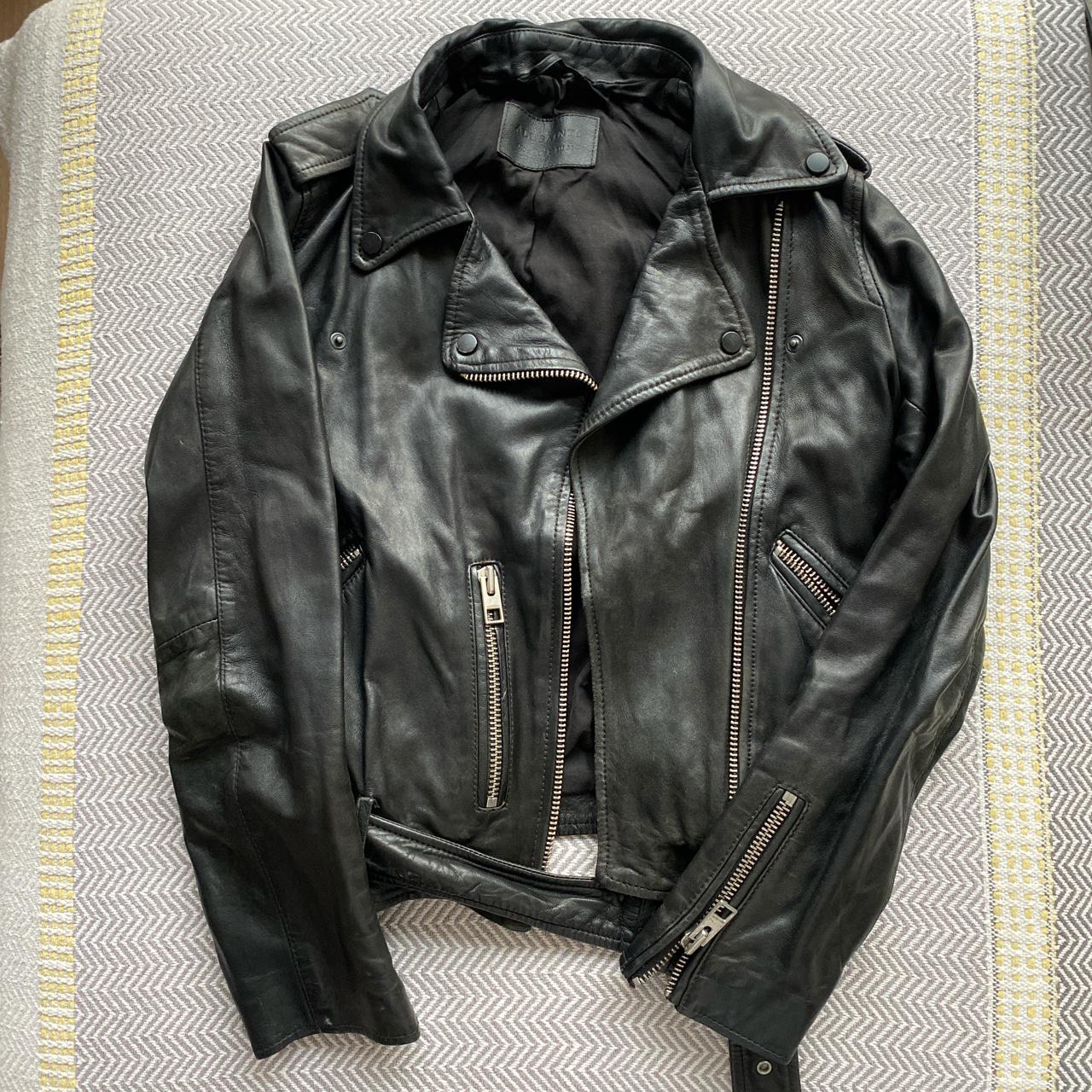 black leather jacket size 6