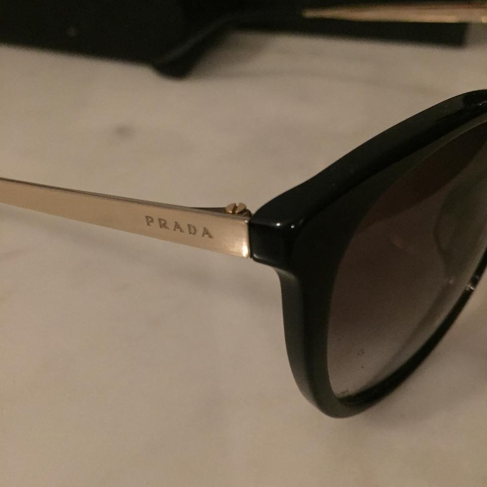 PRADA Sunglasses Black Gold Spr 17s 53 21 1ab 0A7 Depop