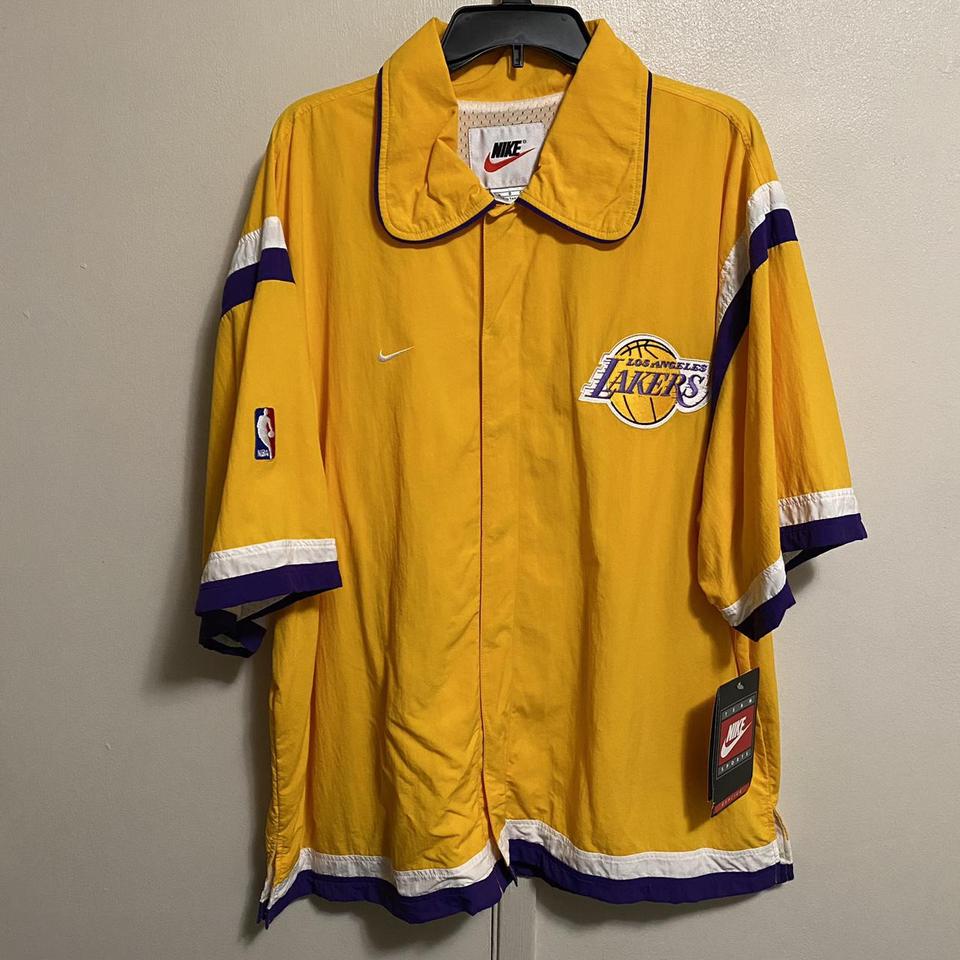 Vintage Los Angeles Lakers Team Nike Warm Up Sweats - Depop