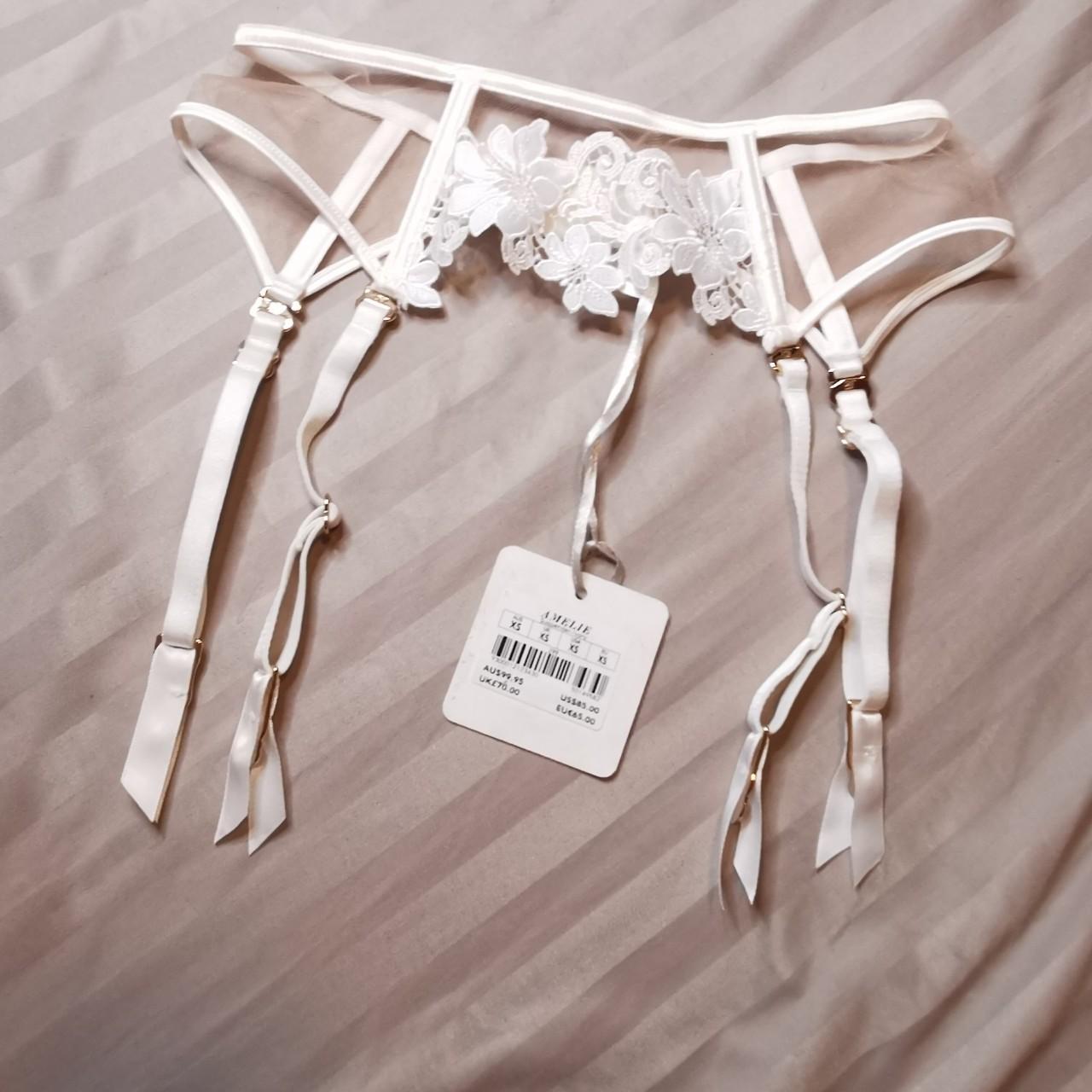 Honey Birdette Amelie Ivory Suspenders XS Brand new... - Depop