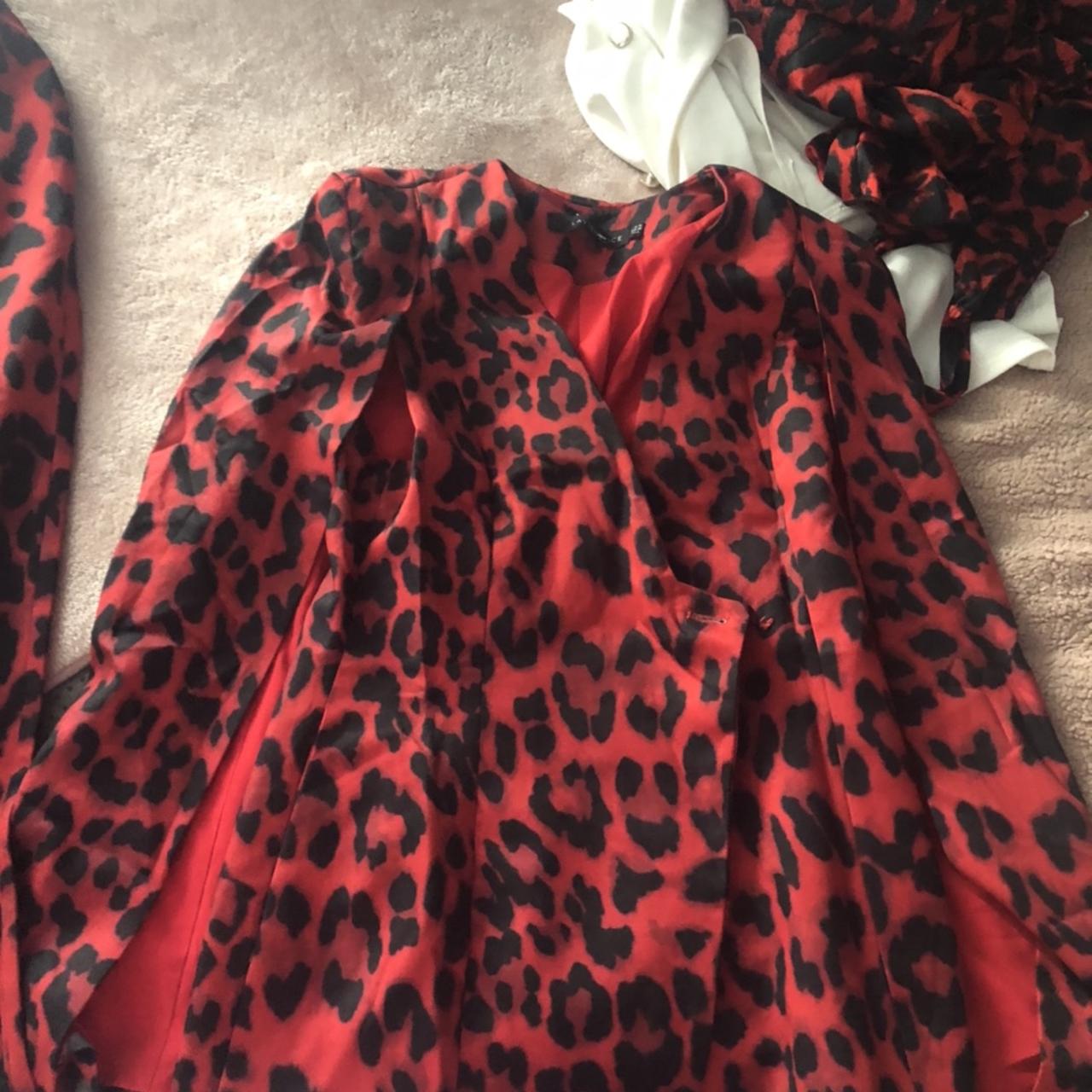 Lavish alice red hot sale leopard print dress