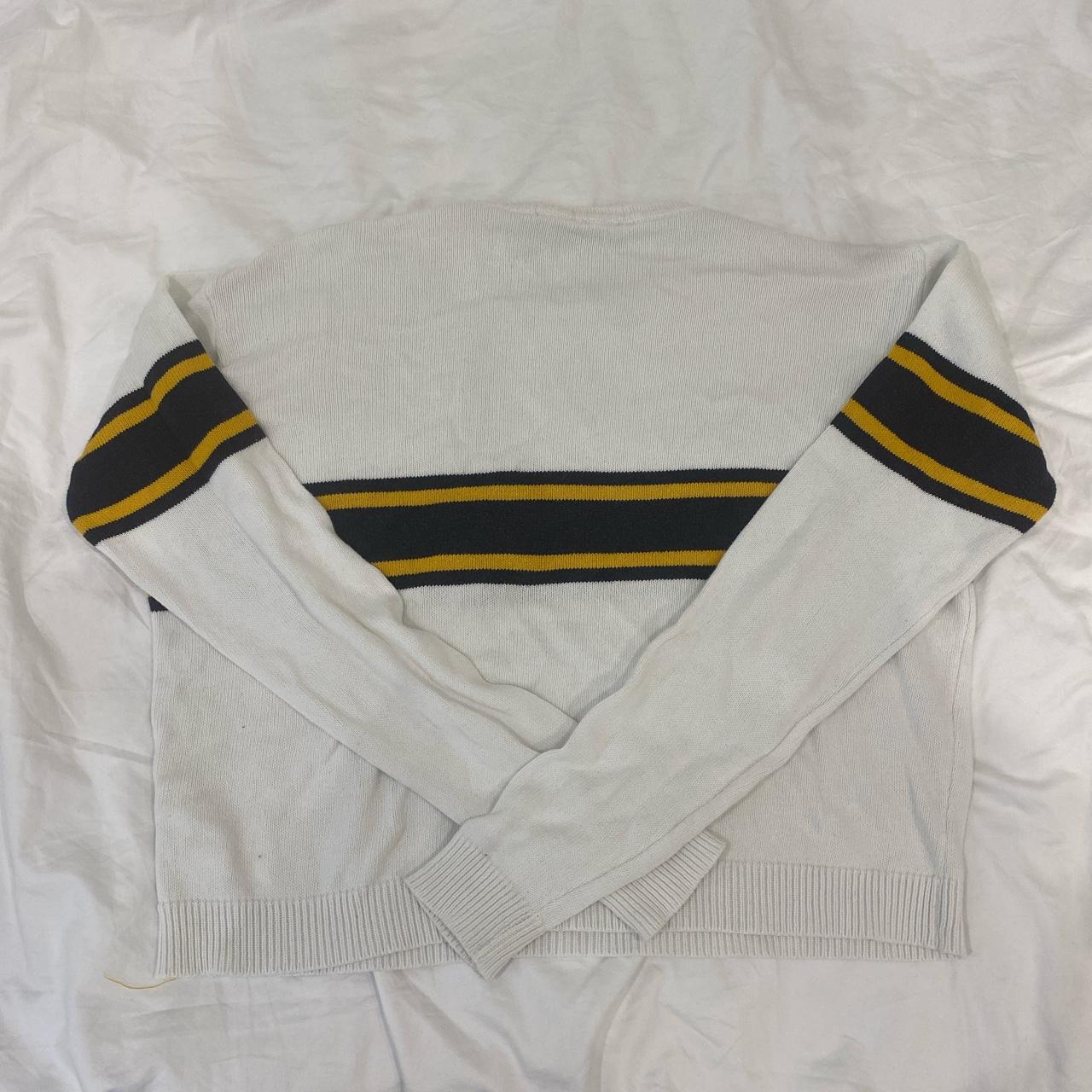 brandy melville cream knitted jumper with BANGKOK in... Depop