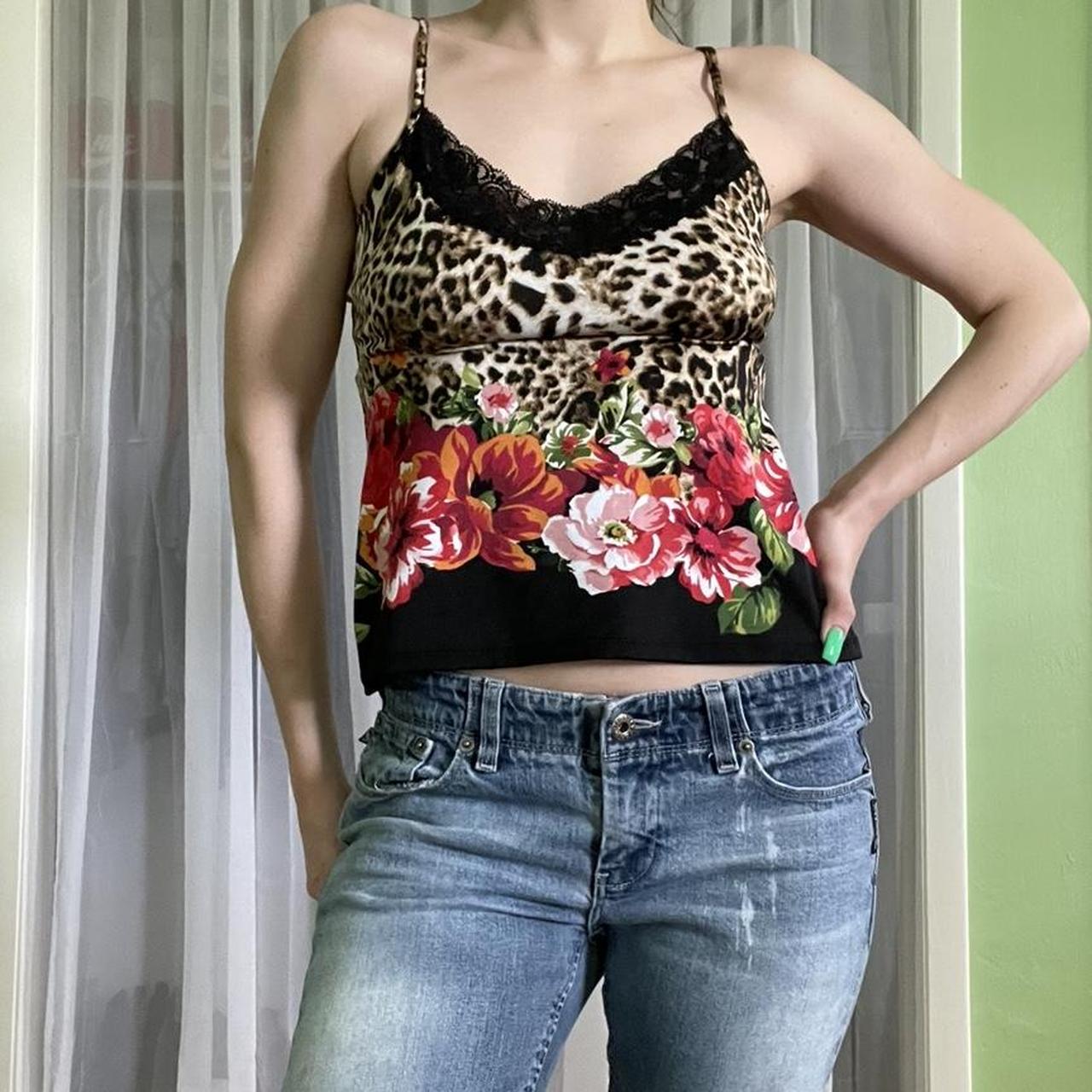 Product Image 2 - CHEETAH FLORAL LACEY TANK TOP
-