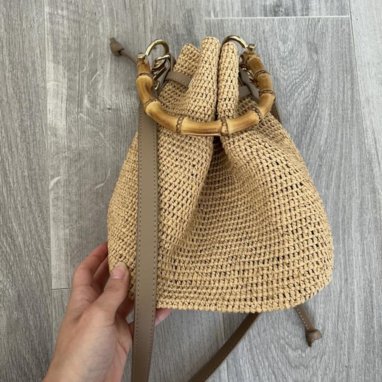 Heidi klein raffia online bag