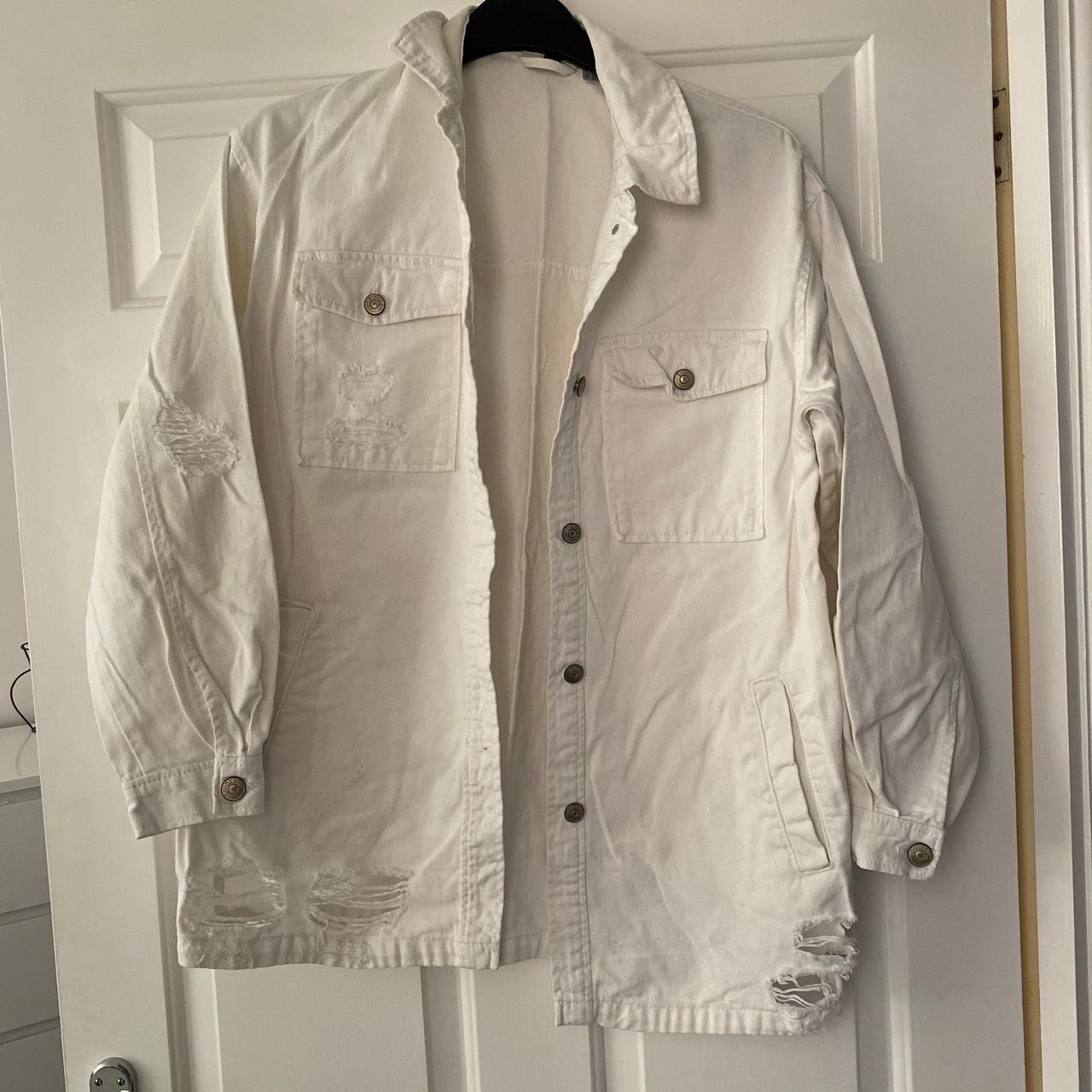 H&M Women's White Jacket Depop