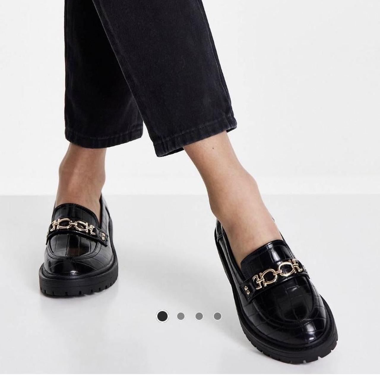 Topshop best sale black loafers