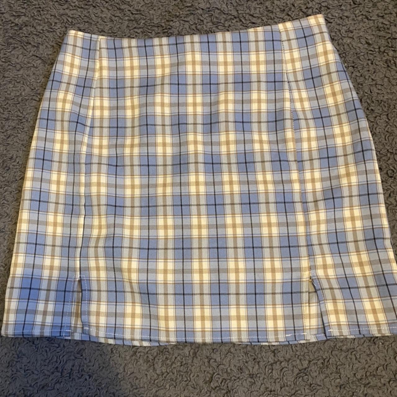 SHEIN Women's Blue and White Skirt | Depop