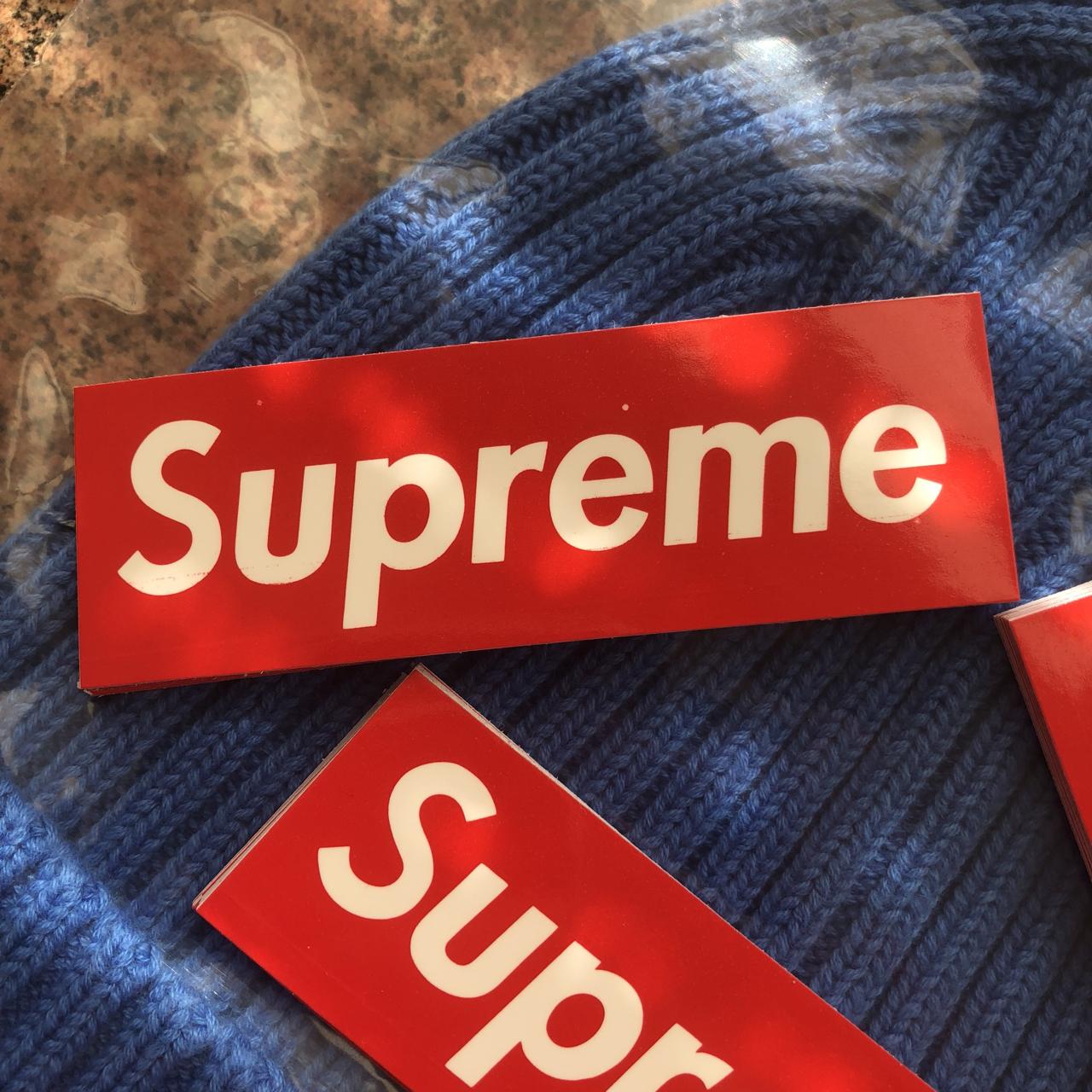 Supreme Miniature Box Logo Stickers Price is for 10... - Depop