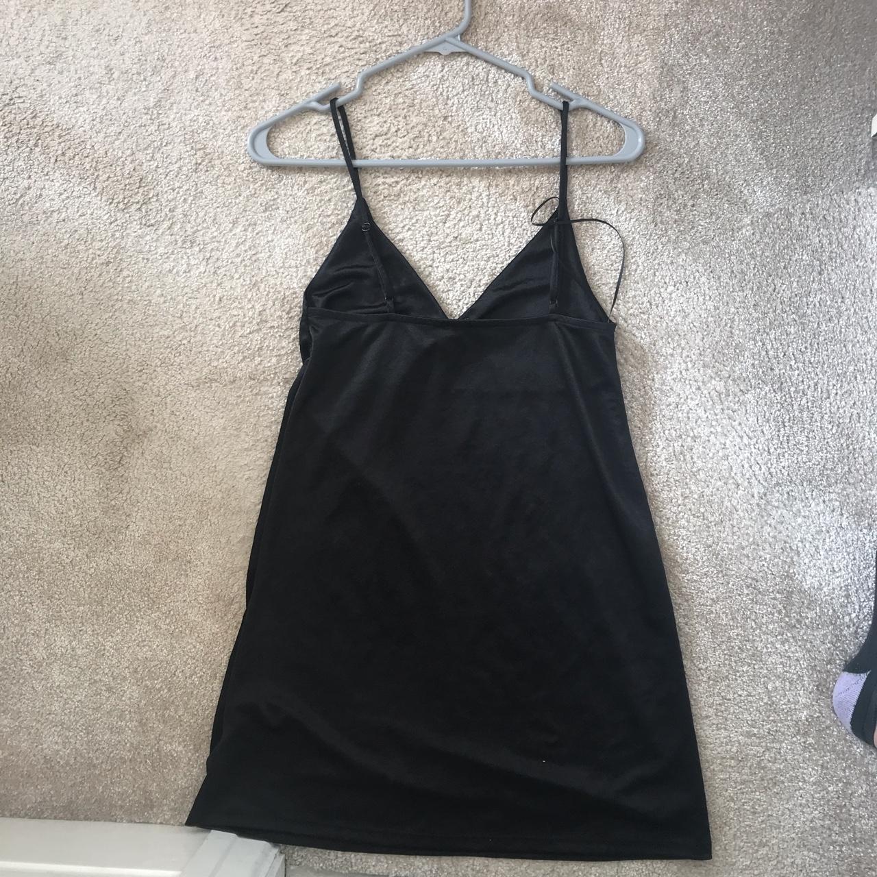 slinky black Zara dress with adjustable straps //... - Depop