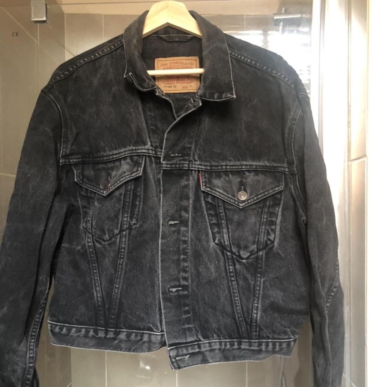 vintage black levis denim jacket