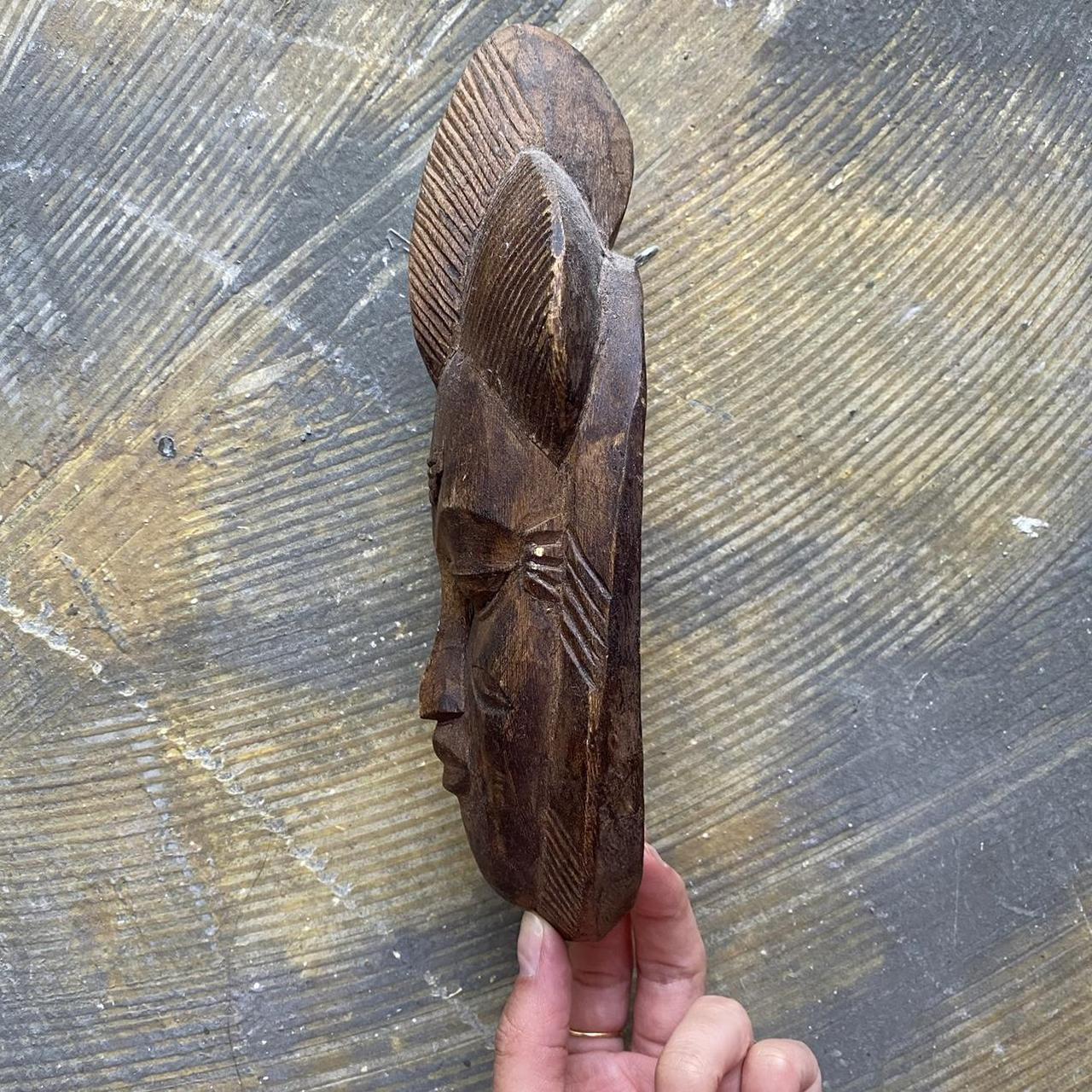 Antique African Hand Carved Wood Mask 1980’s Depop