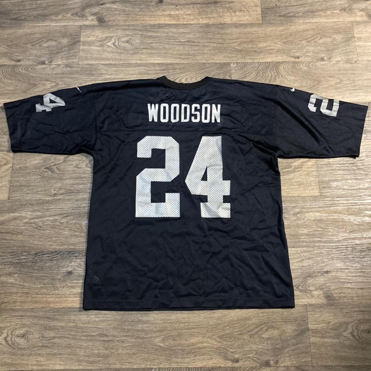 Vintage Nike Raiders Charles Woodson Football - Depop