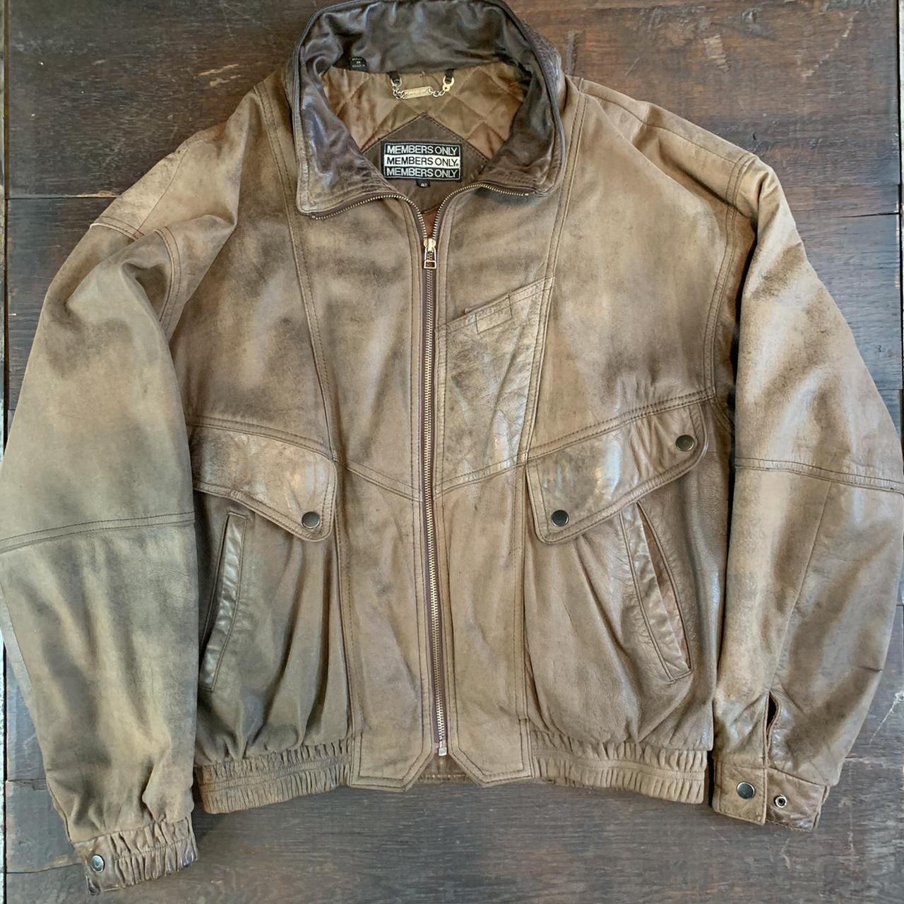 members only genuine leather jacket