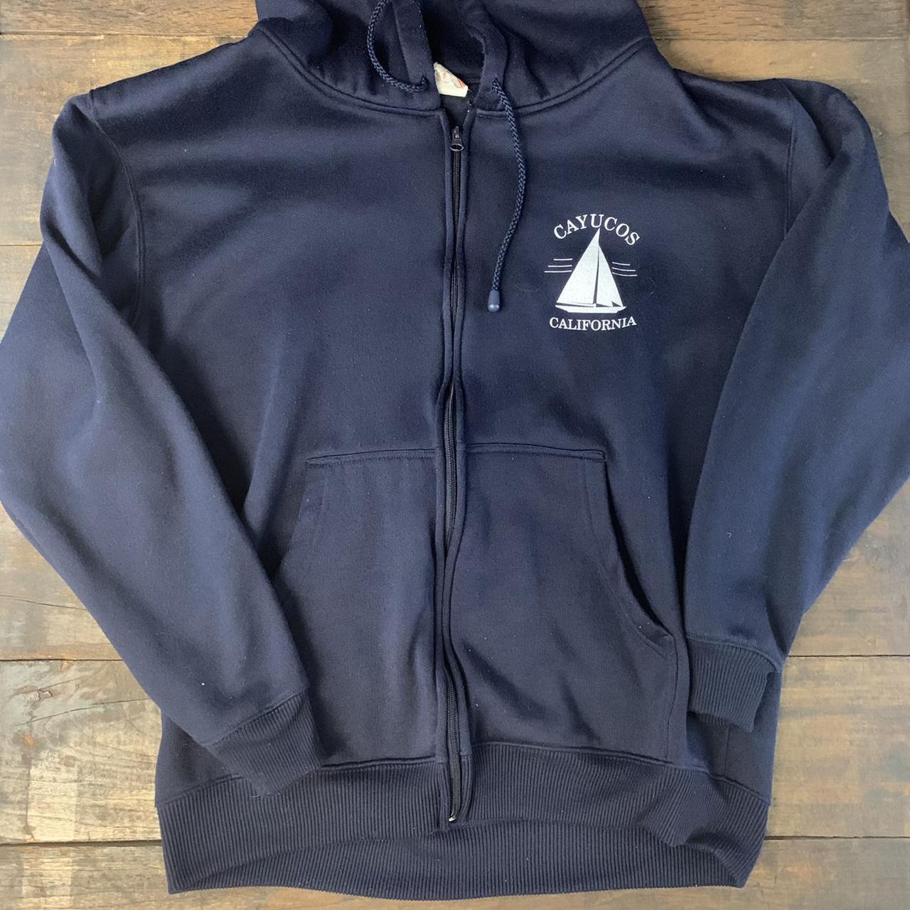 VTG Cayucos California Full Zip Hoodie Sweatshirt... Depop