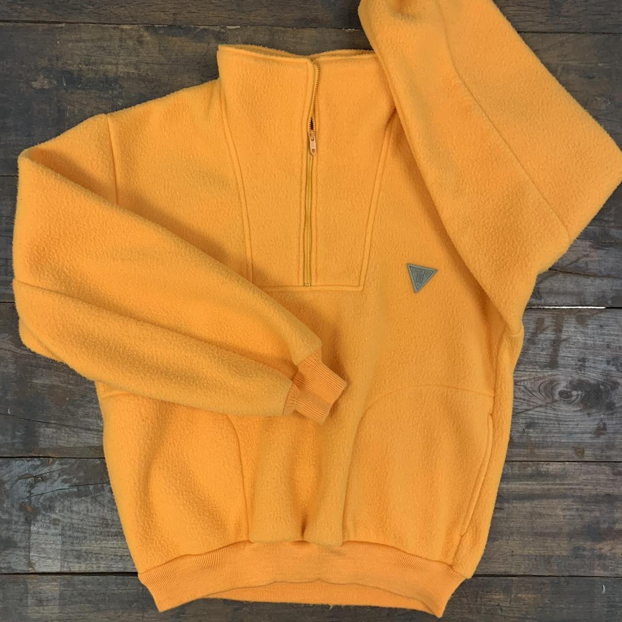 VTG 80s Union Bay 1/4 Zip Ski Fleece Pullover Yellow... - Depop