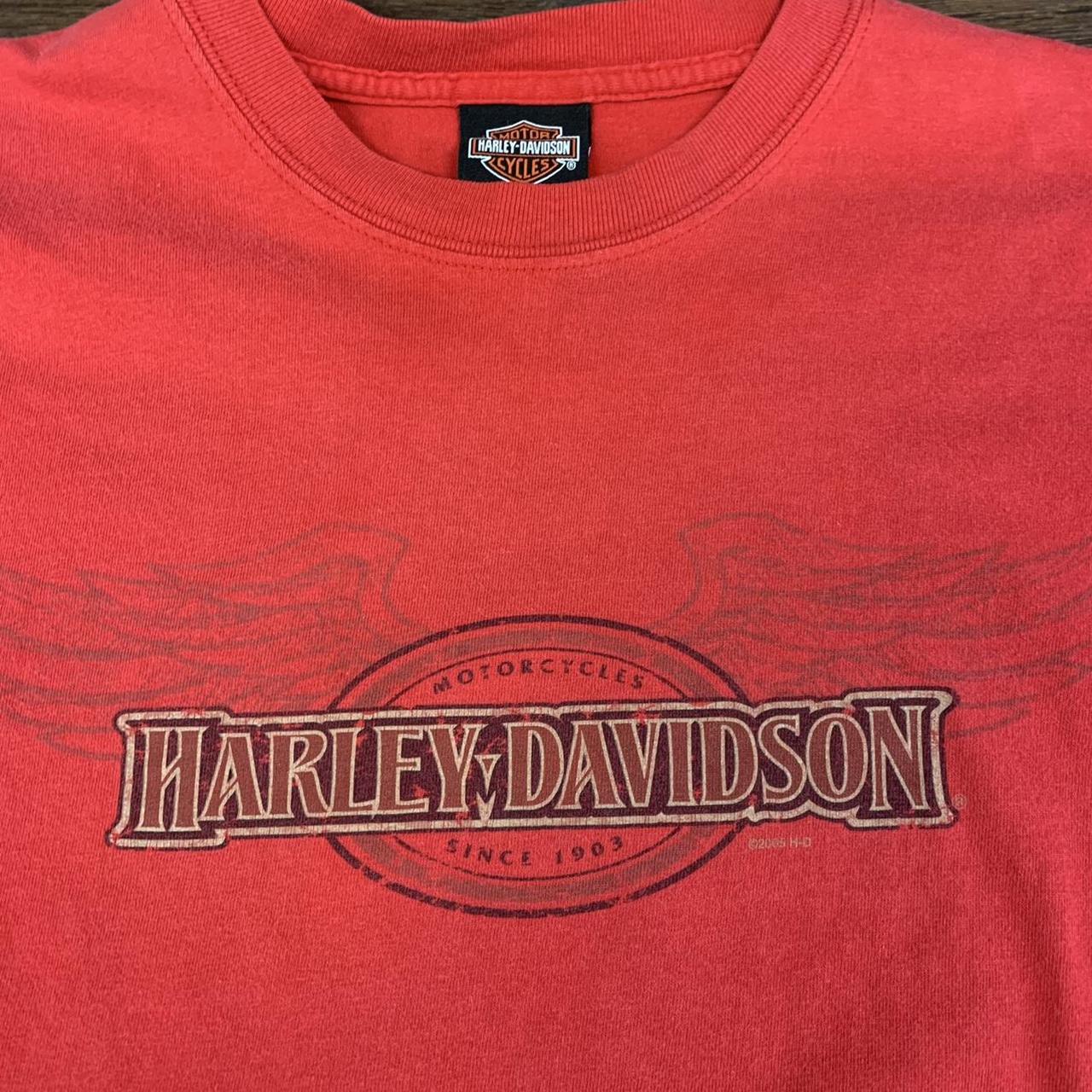 2005 Harley Davidson Vehicle Operations T-Shirt Red... - Depop