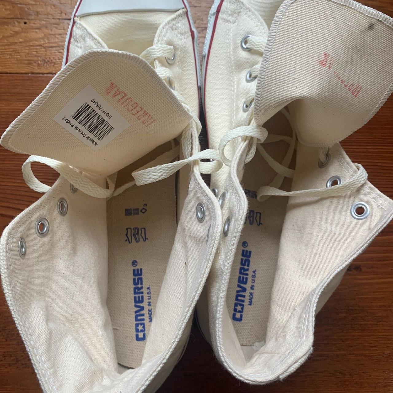 VTG Deadstock Converse All Stars High Tops White... - Depop