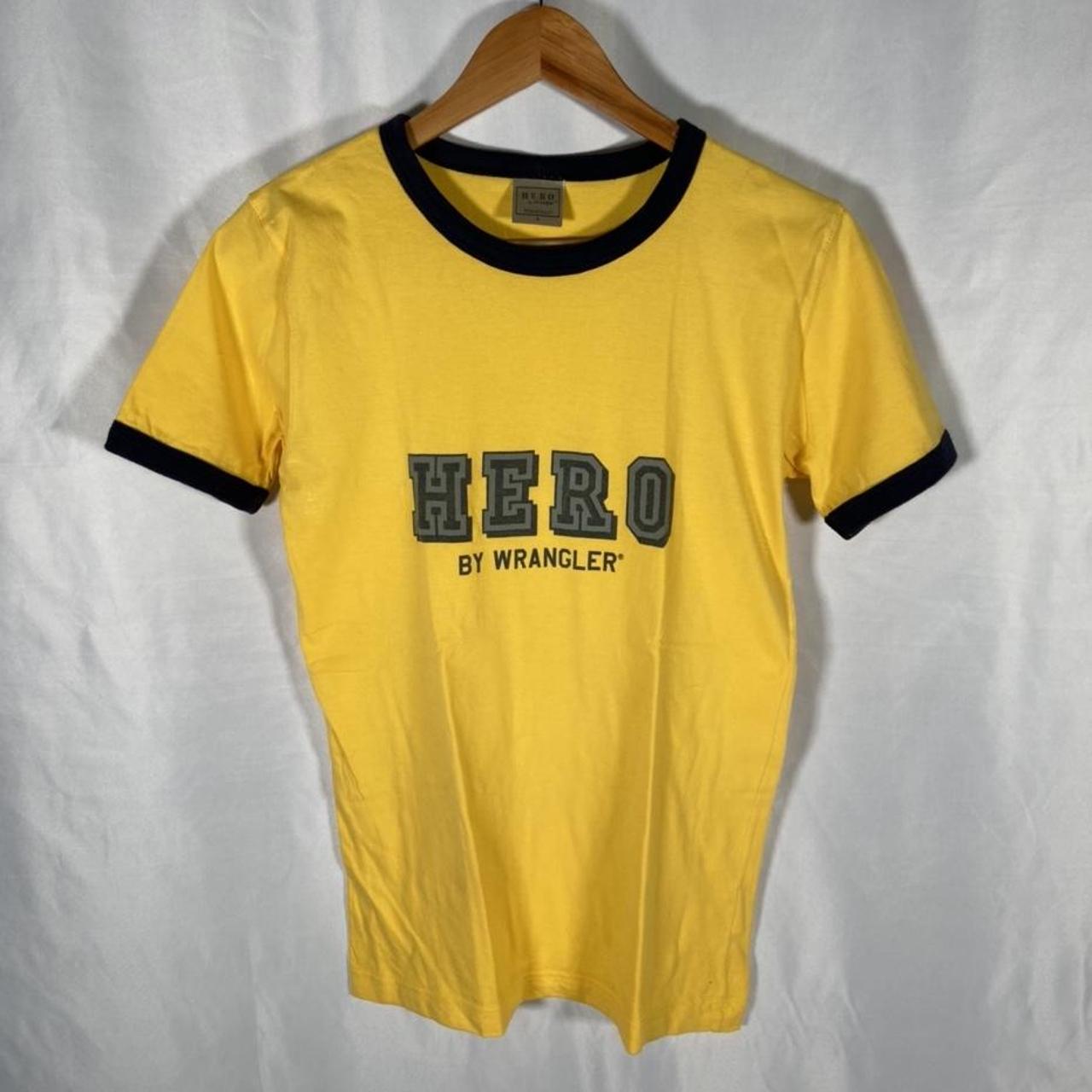 Wrangler Men's Yellow T-shirt | Depop