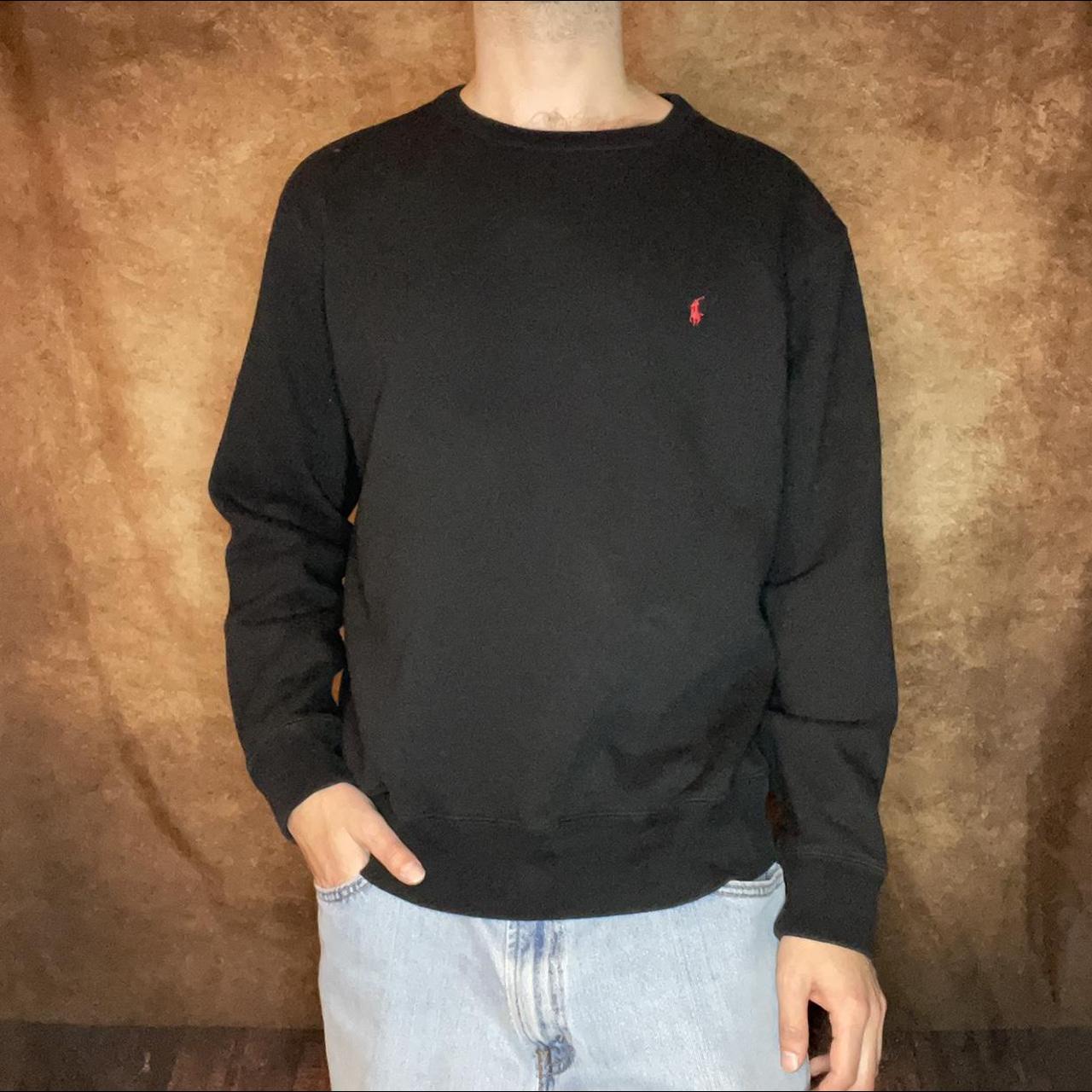 mens polo crewneck sweatshirt